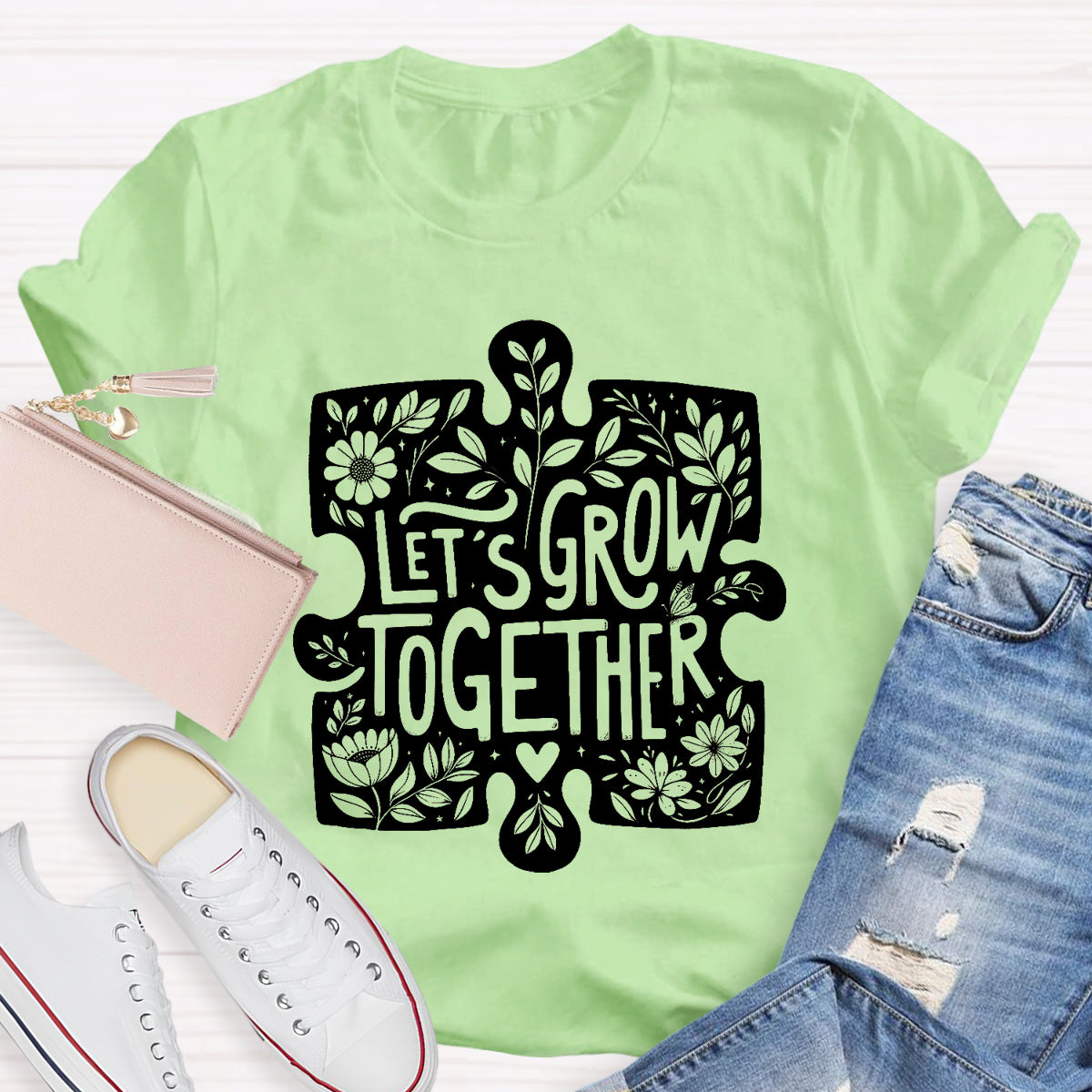 Let'S Grow Together Teacher T-Shirt