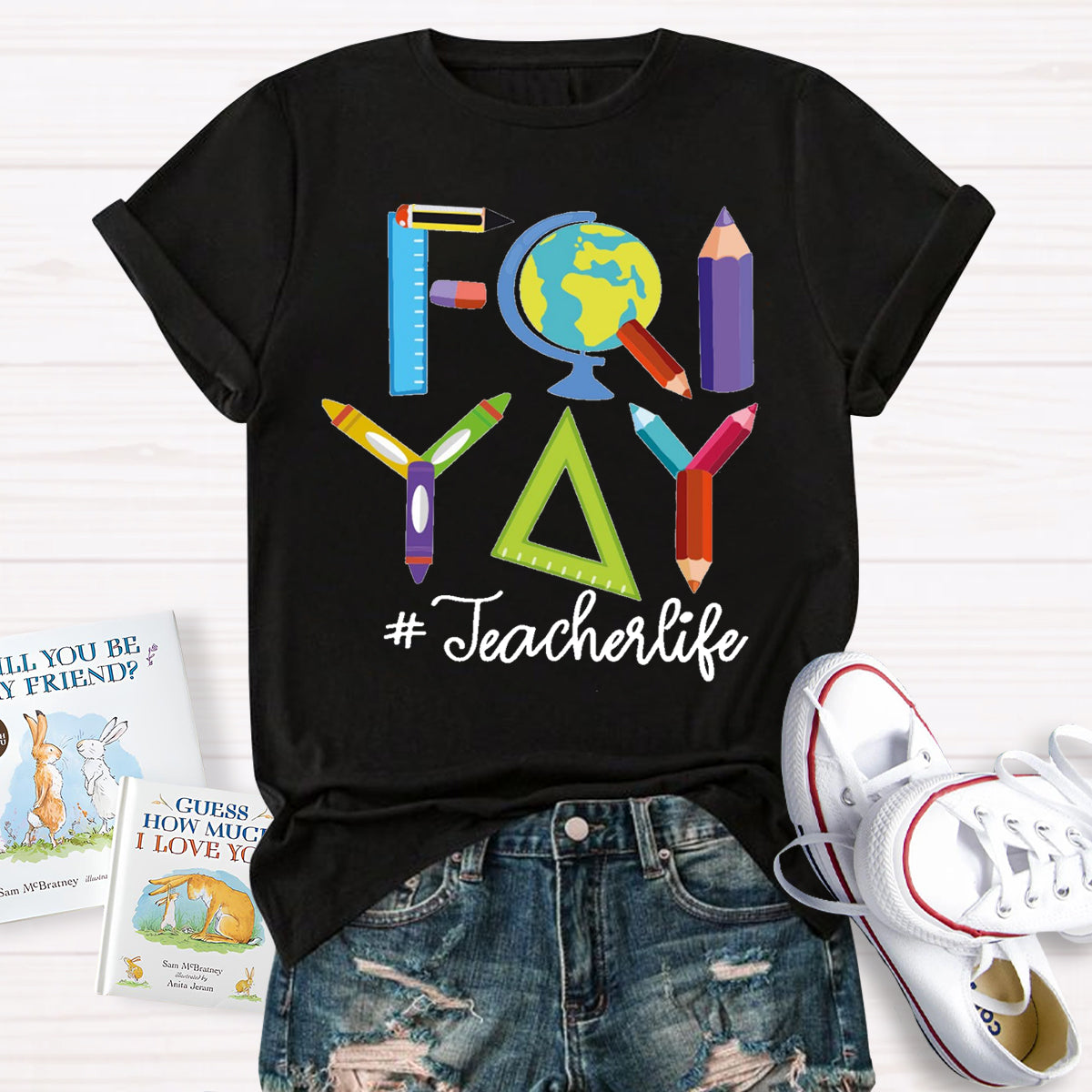 Happy Friyay Friday Weekend Teacherlife T-Shirt