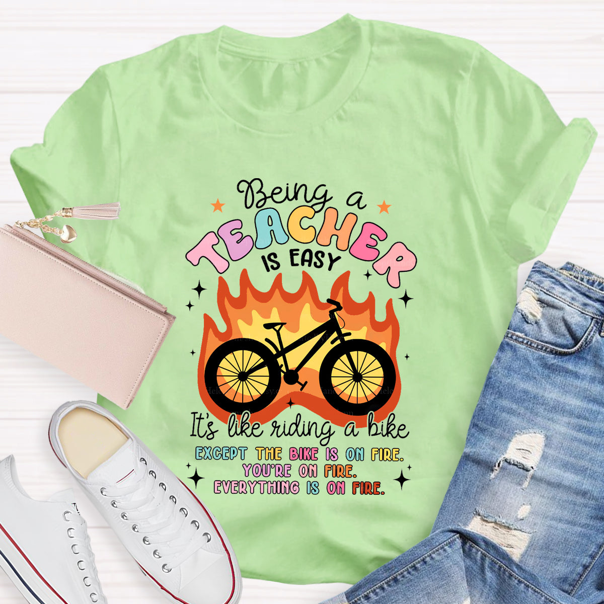 Being A Teacher Is Easy It's Like Riding A Bike T-Shirt