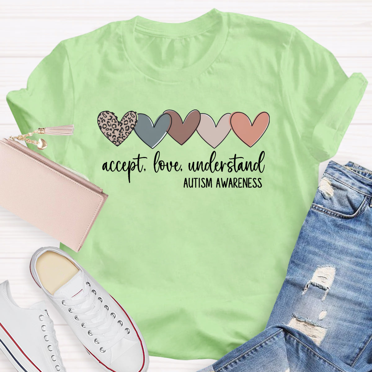 Accept Love Understand Heart Teacher T-Shirt