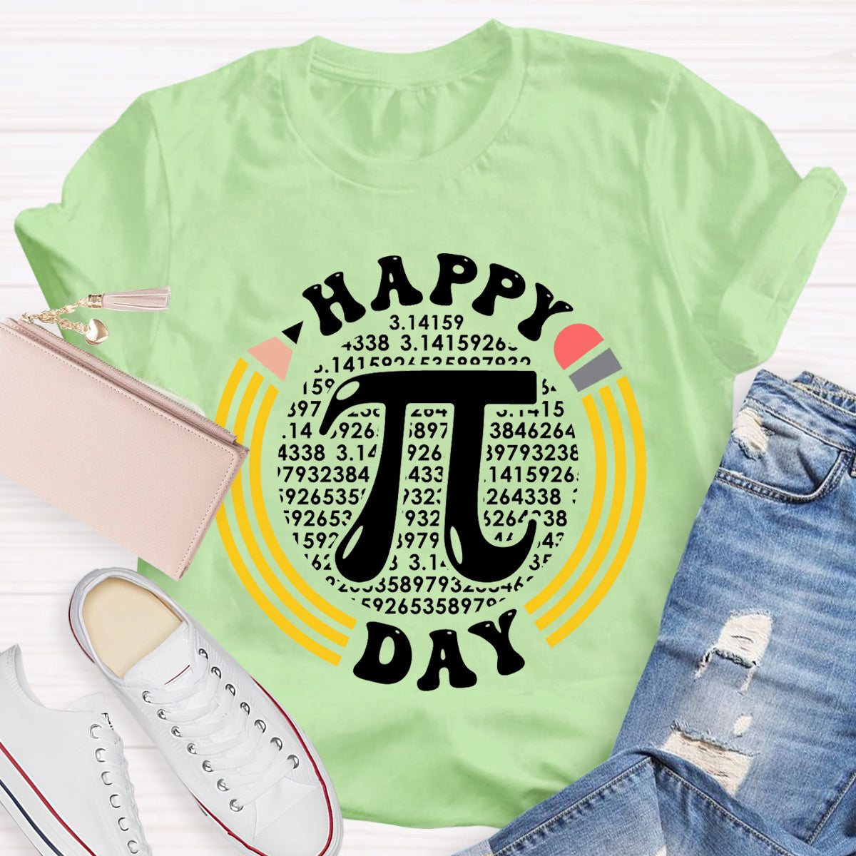 Happy Pi Day Pencil Math Teacher T-Shirt