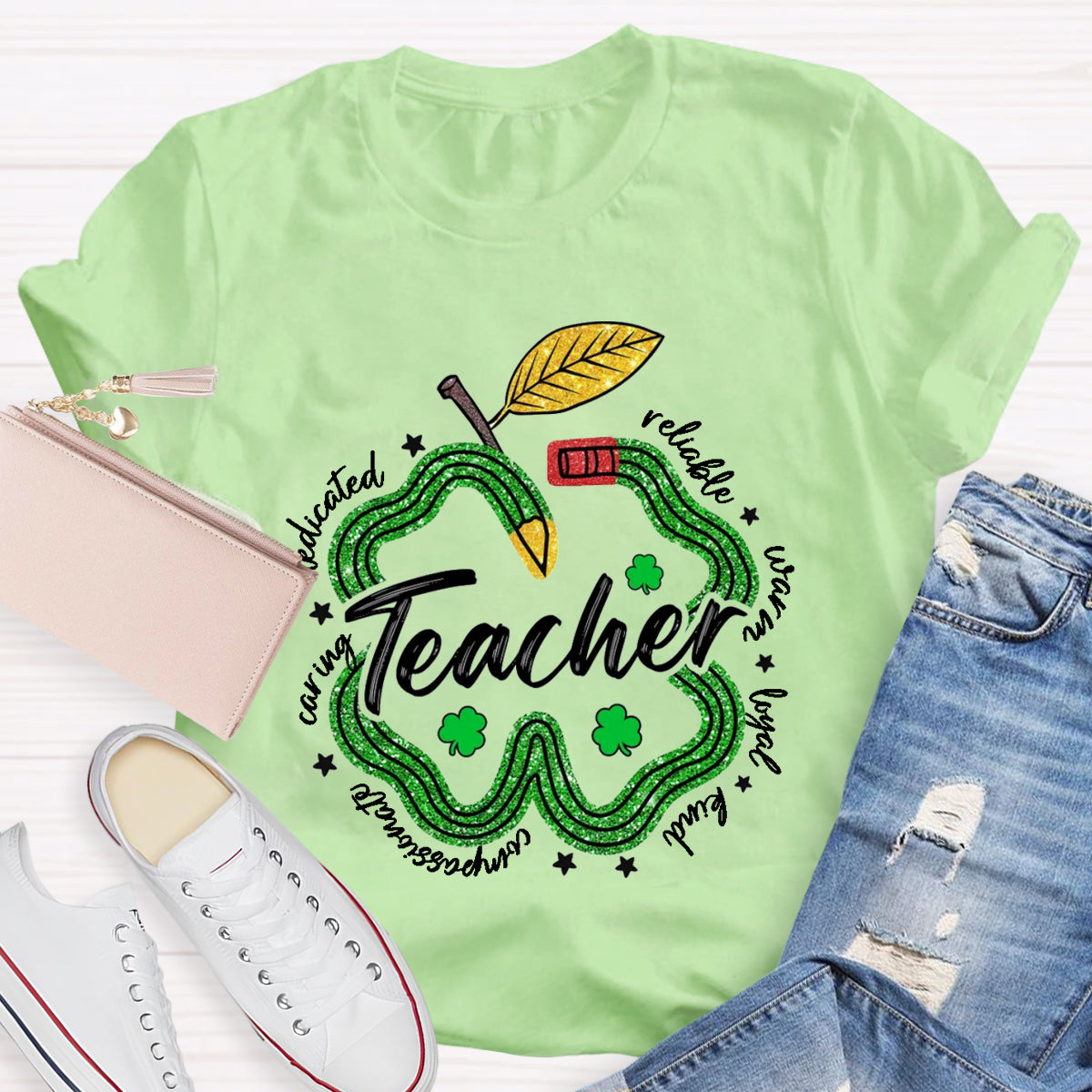 Pencil Teacher St. Patrick's Day T-Shirt