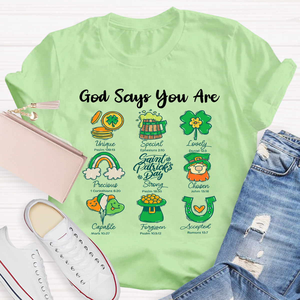 God Says You Are Lovely Saint Patrick'S Day Teacher T-Shirt