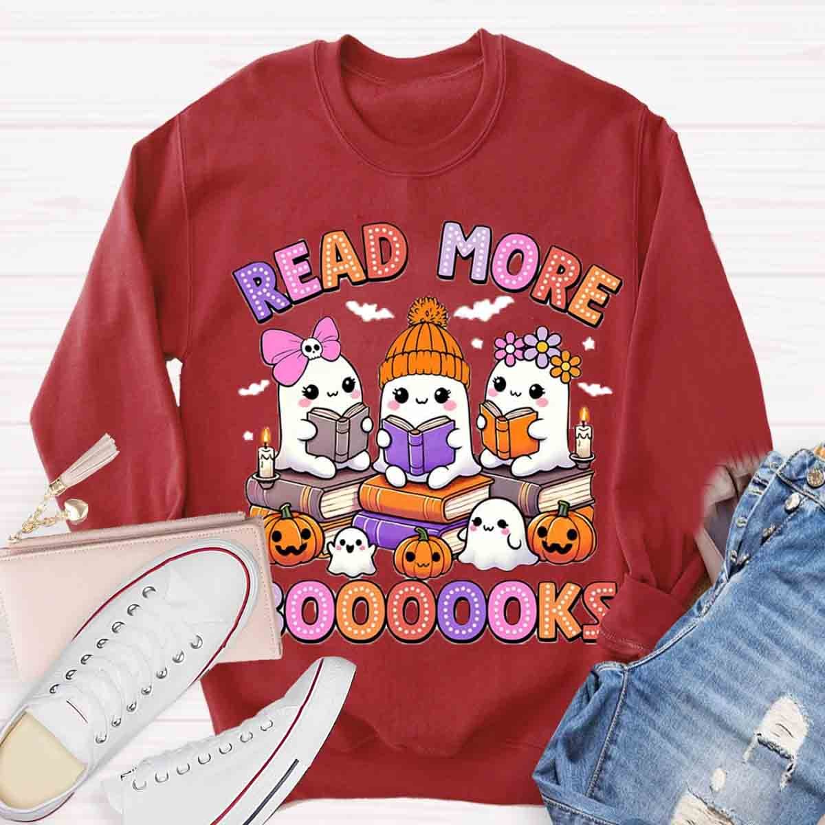 Halloween Reading More Books Sweatshirt