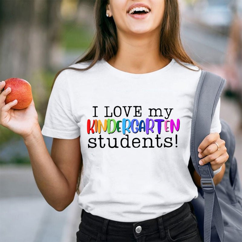 Personalized Grade I love My Students Teacher T-Shirt