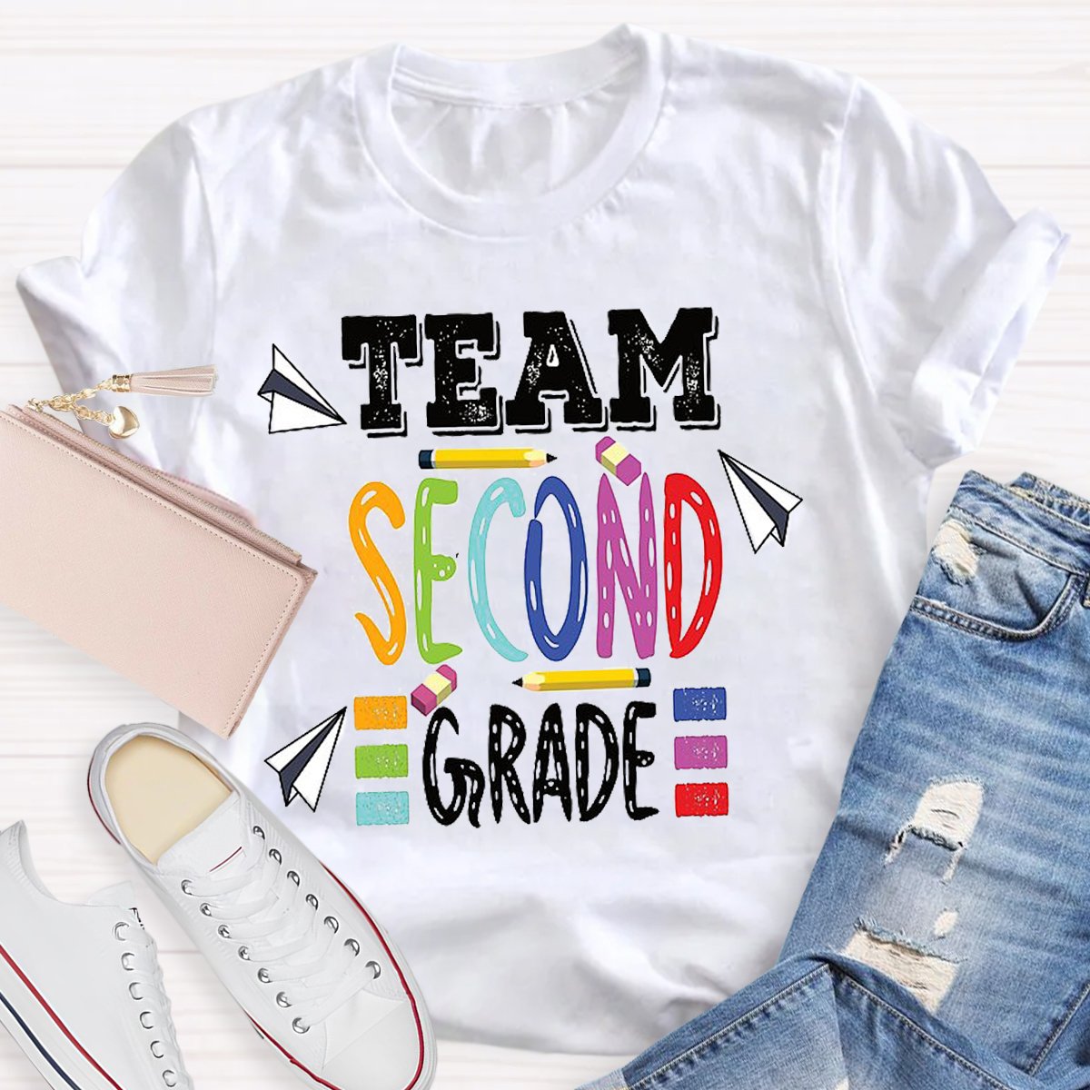 Personalized Grade Team 2nd Grade Back to School T-shirt