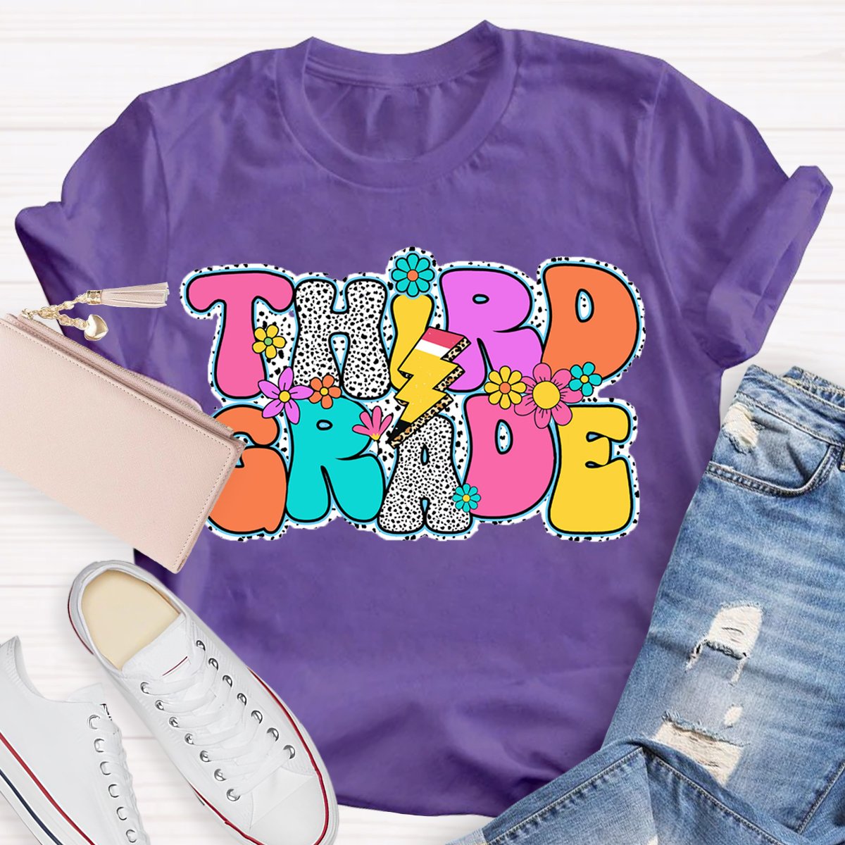 Personalized Grade  Back To School Leopard Design Shirt