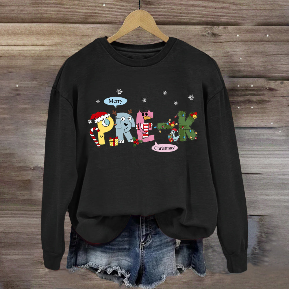 Personalized Grade Merry Christmas Tree Sweatshirt