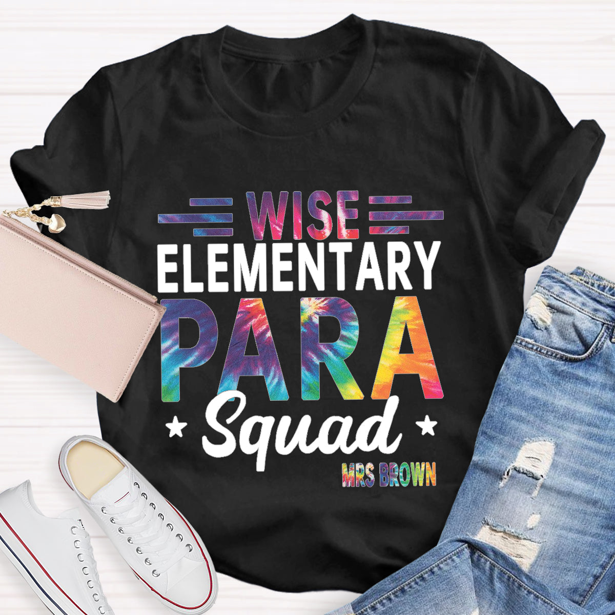 Personalized Name Wish Elementary Para Squad T-shirt