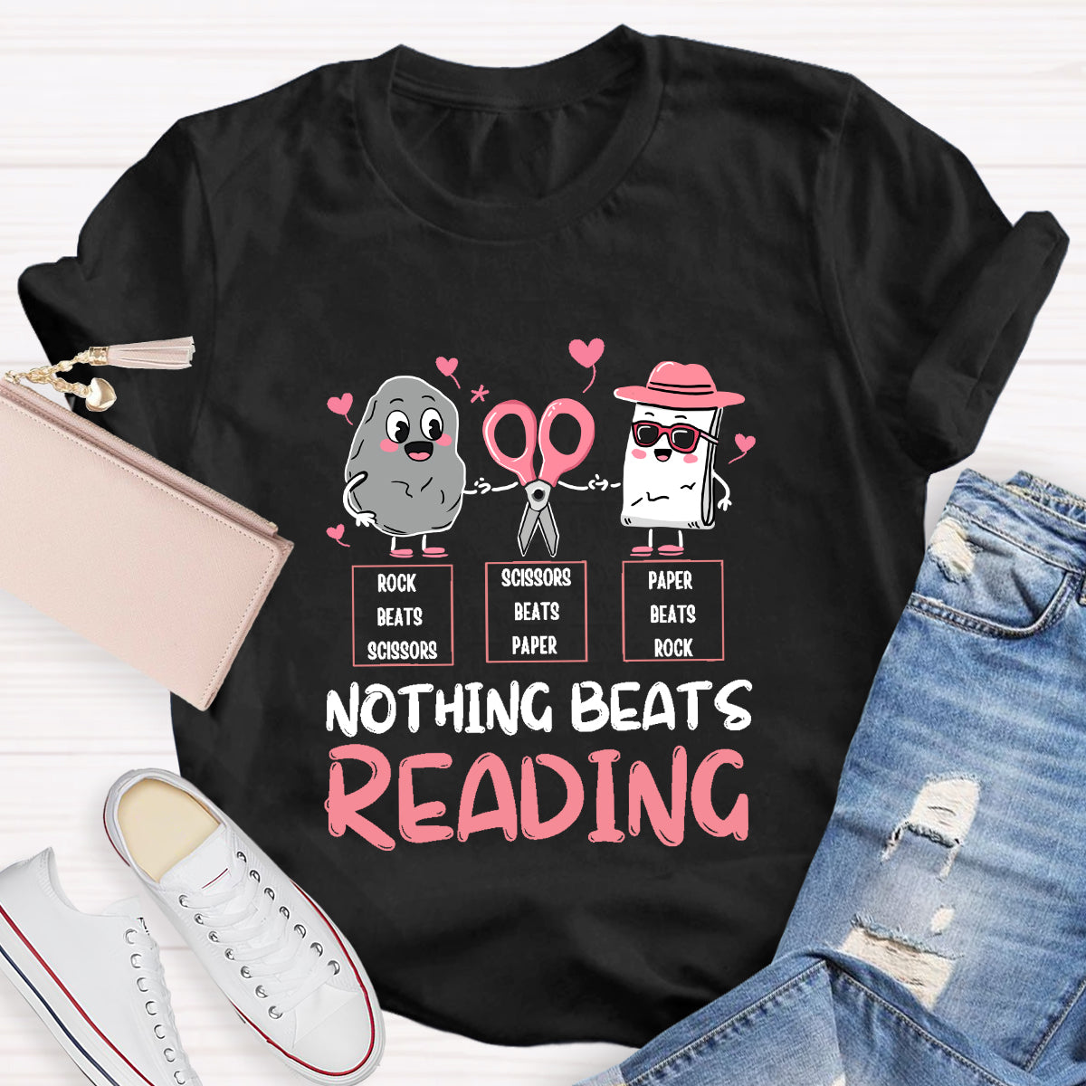Nothing Beats Reading Teacher T-Shirt