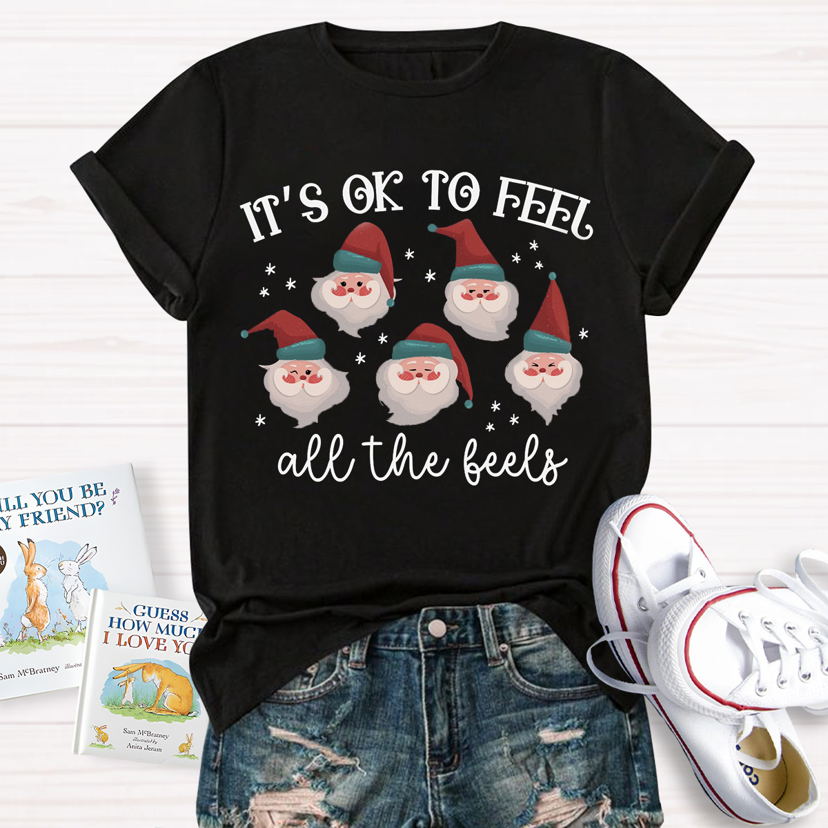 It's Like To Feel Feel All The Feels Santa Claus T-Shirt