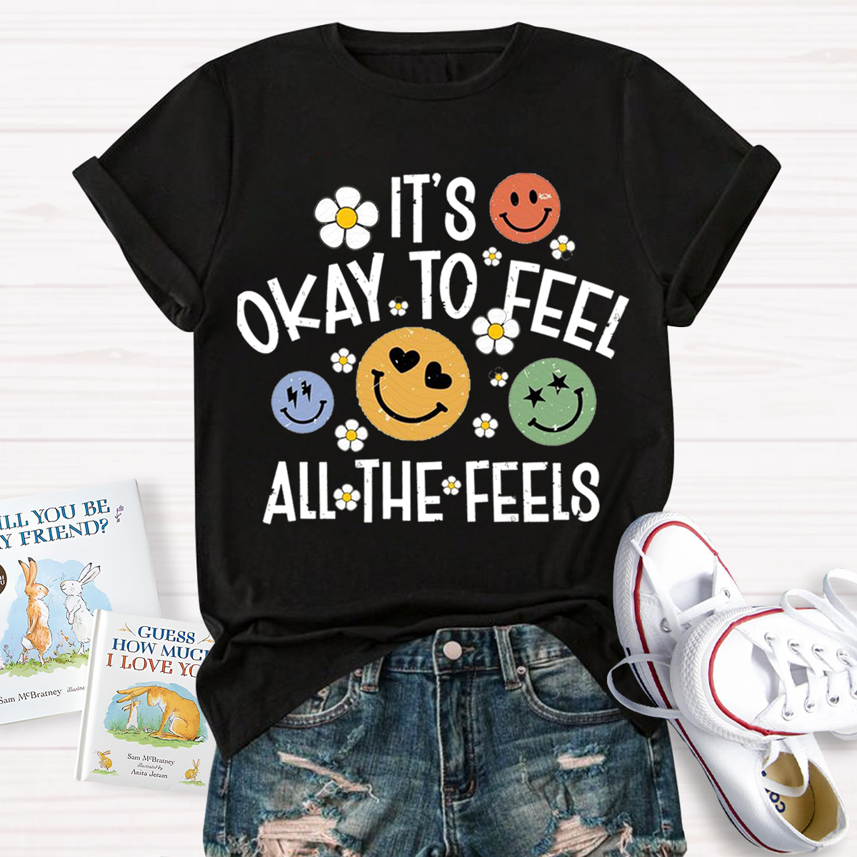 It‘s Ok To Feel All The Feels Cute Teacher T-Shirt