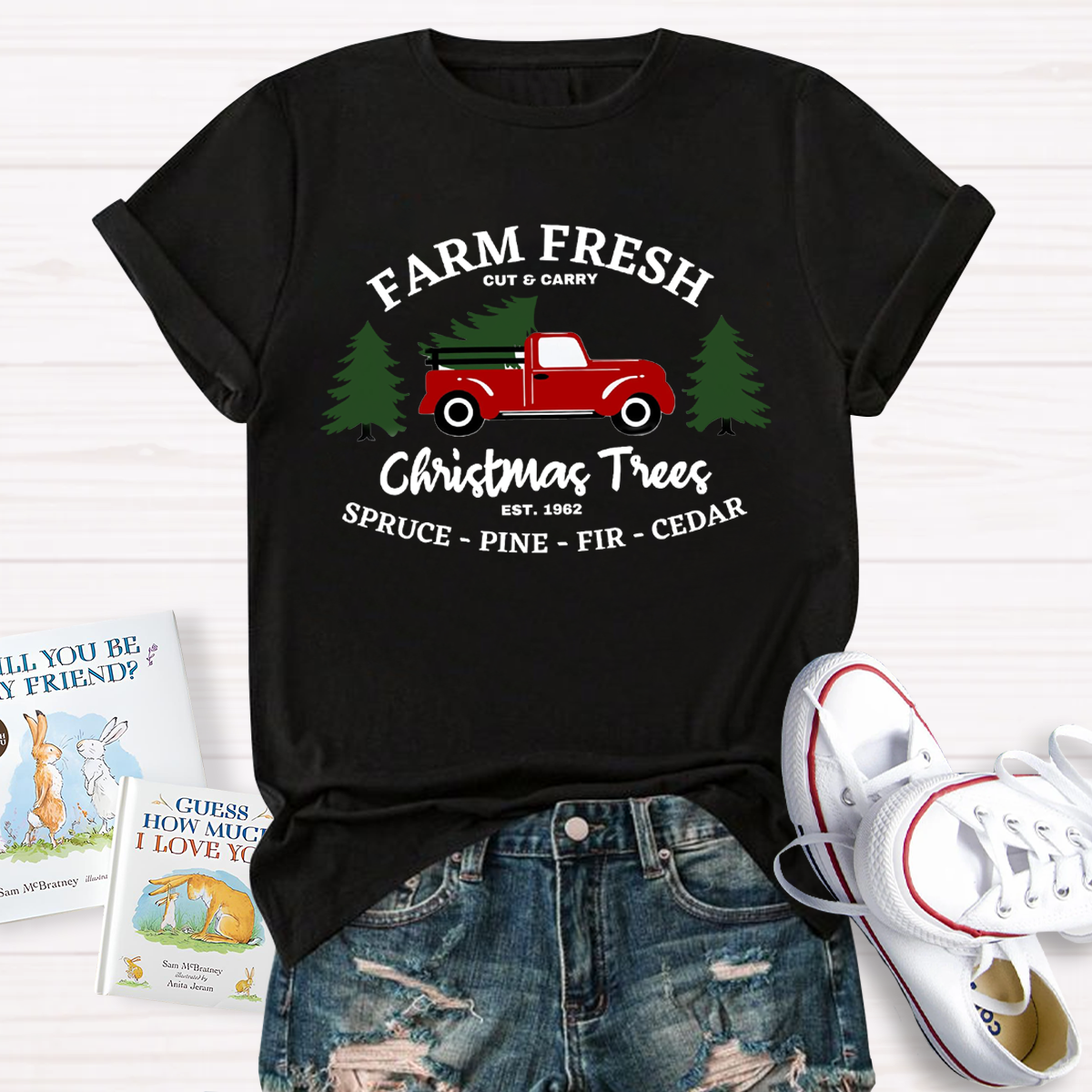 Farm Fresh Christmas Tree Teacher T-Shirt