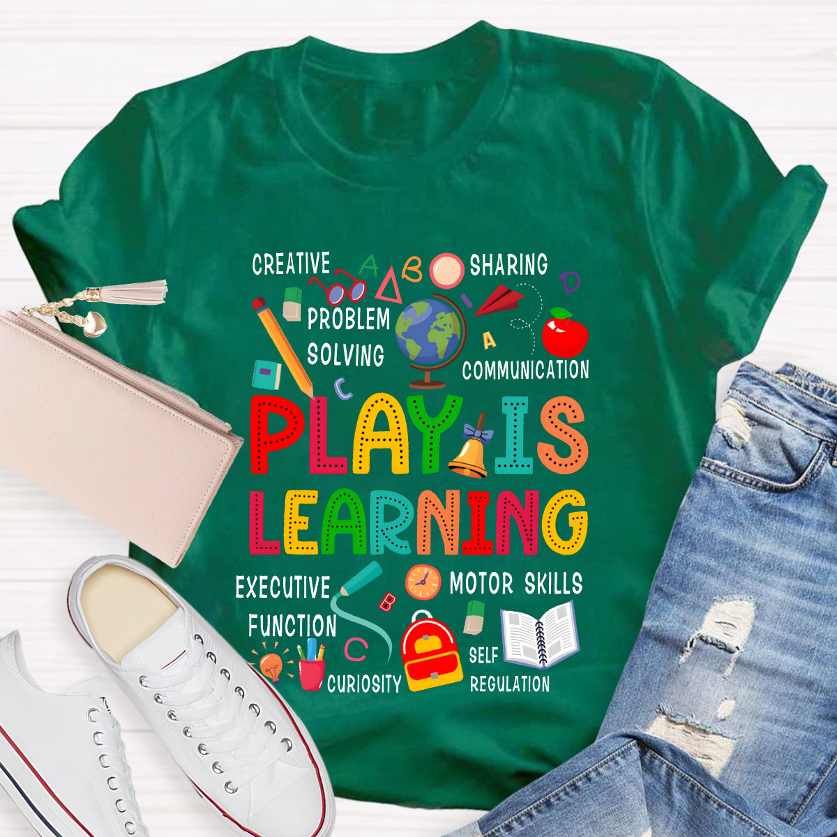 Play Is Learning Creative Sharing Problem Solving Communication Excutive Function T-shirt
