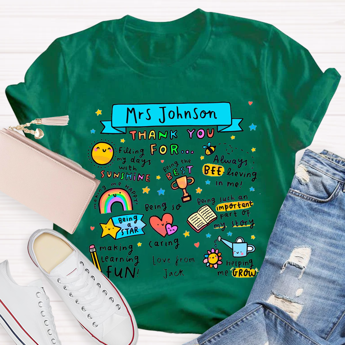 Personalized Your Name Making Learning Fun Teacher T-Shirt