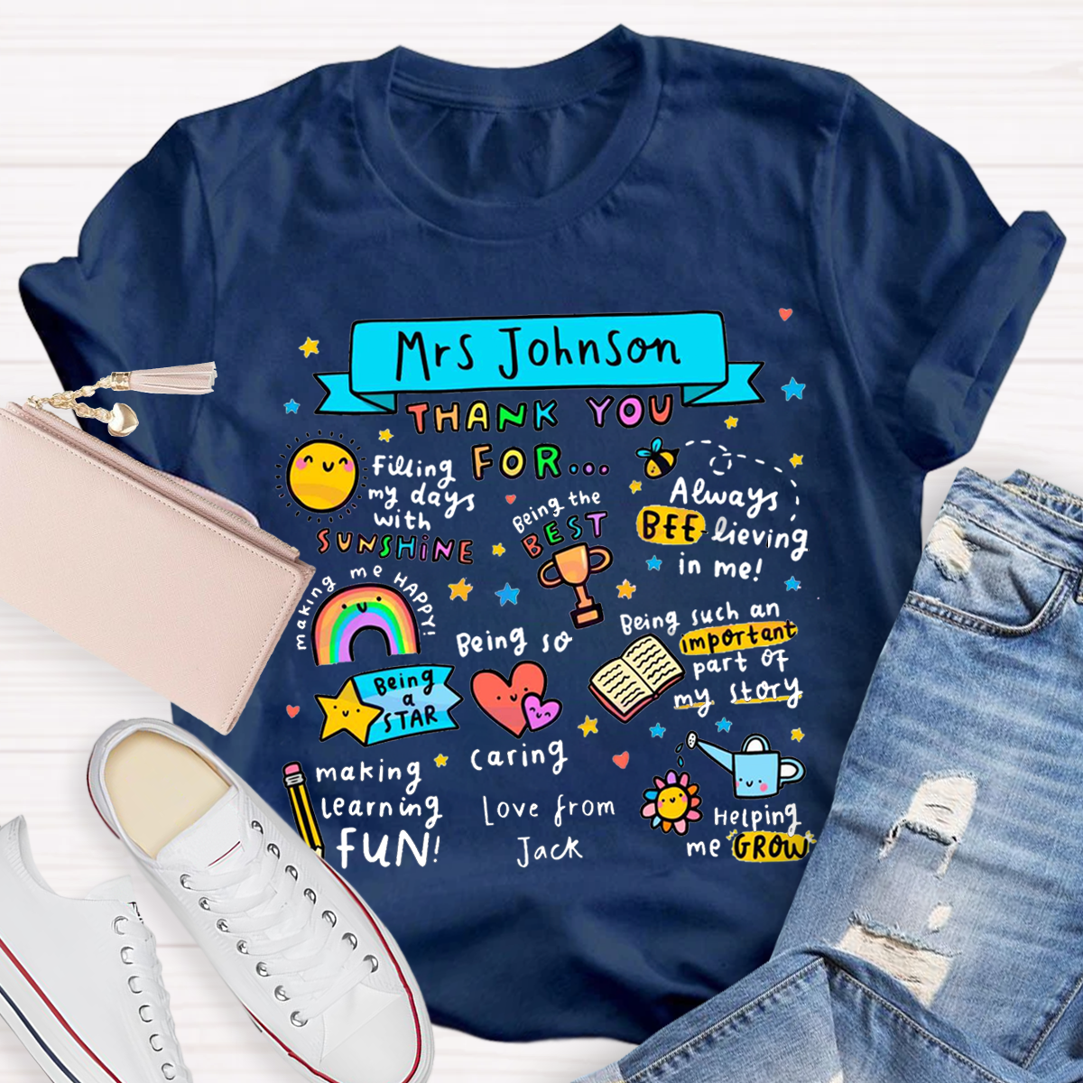 Personalized Your Name Making Learning Fun Teacher T-Shirt