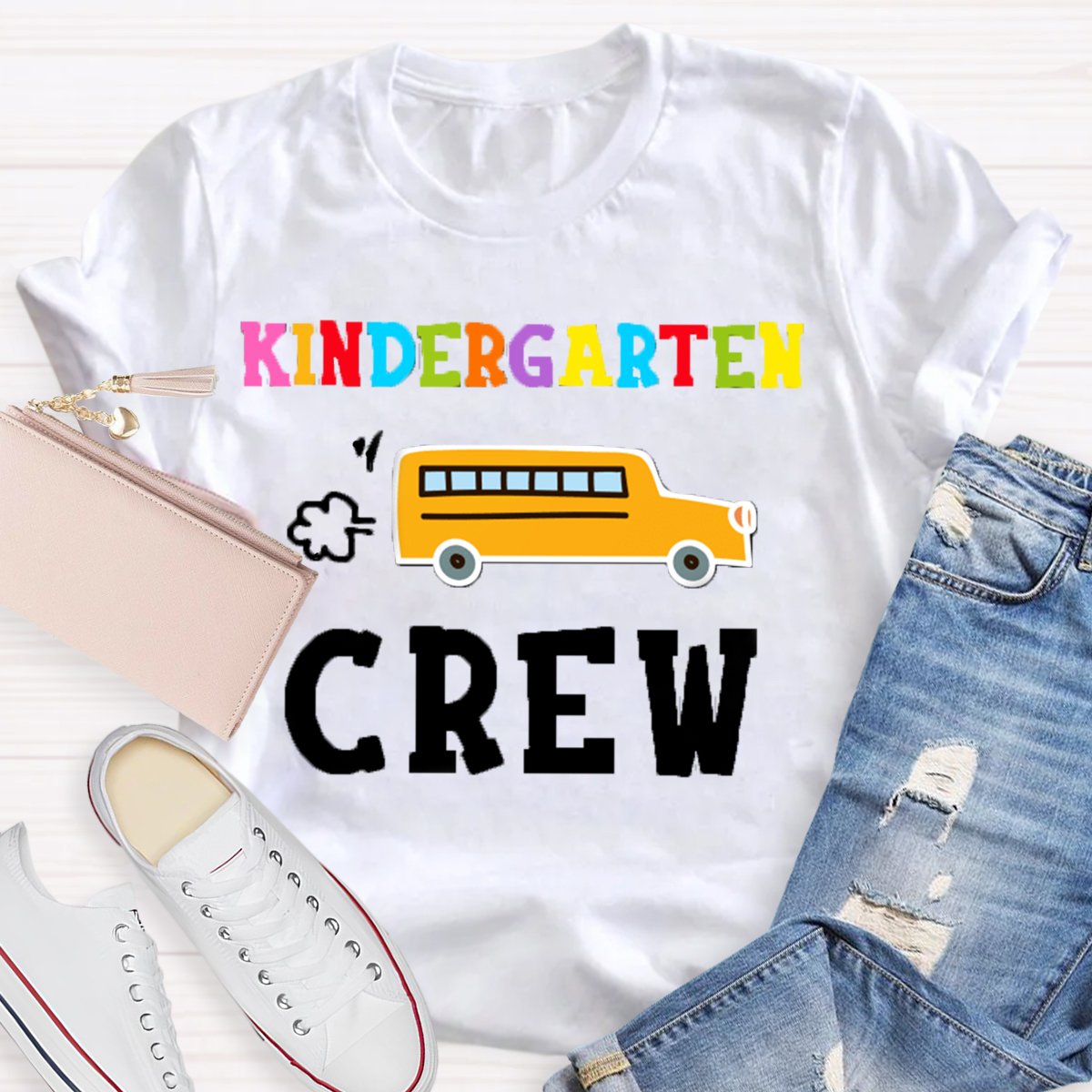 Personalized Grade School Bus Back To School T-Shirt