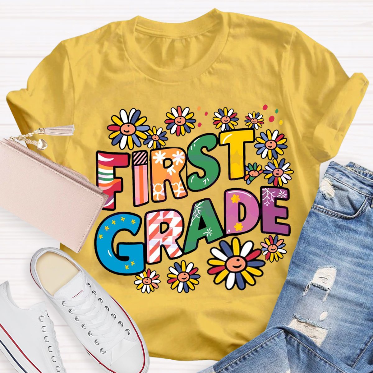 Personalized Your Grade Funny Teacher T-Shirt