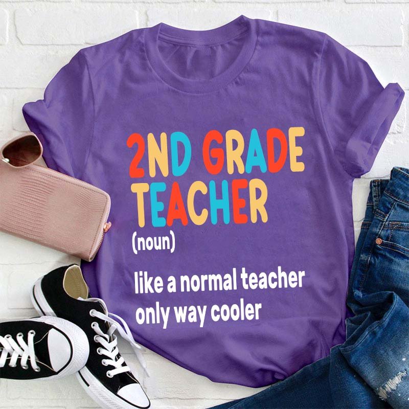 Personalized Grade 1st Grade Teacher Like A Normal Teacher Only Way Cooler Teacher T-Shirt