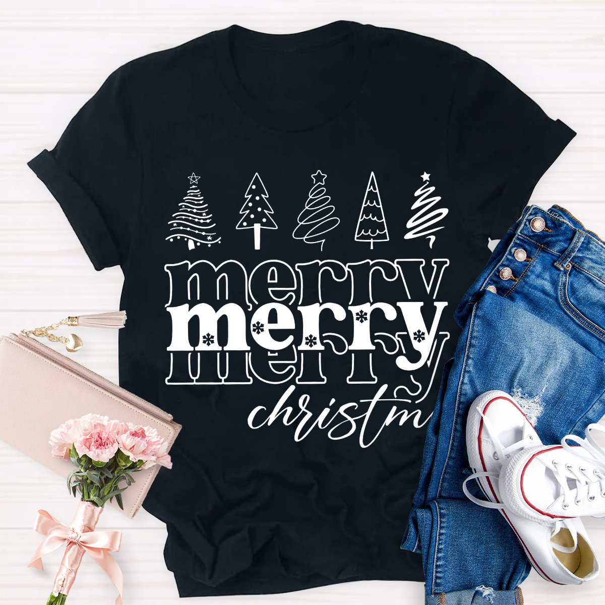 Merry Christmas Tree Teacher T-Shirt