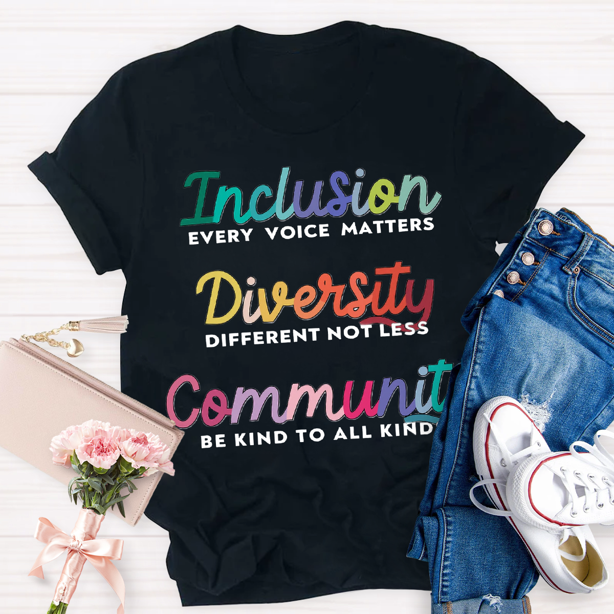 Inclusion Diversity Community Teacher T-Shirt