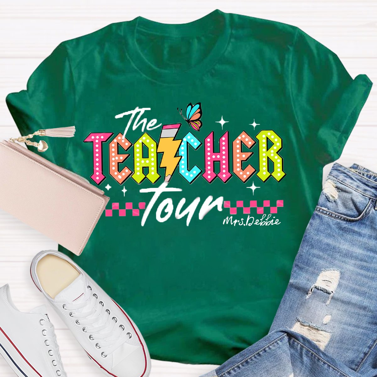 Personalized Name The Teacher Tour T-Shirt