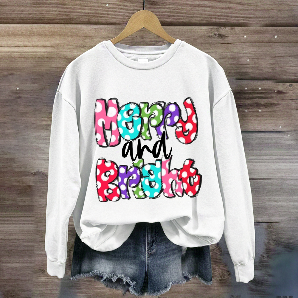 Merry And Bright Doodle Sweatshirt