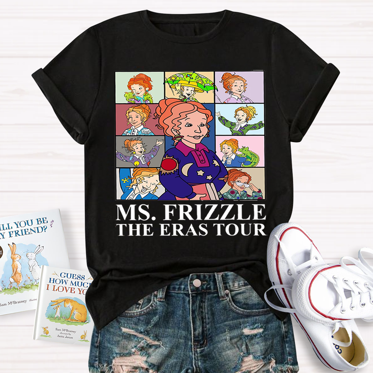 Personalized Name The Eras Tour Teacher T-Shirt