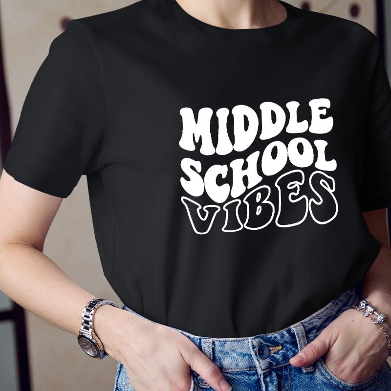 Personalized Grade Vibes Teacher T-Shirt