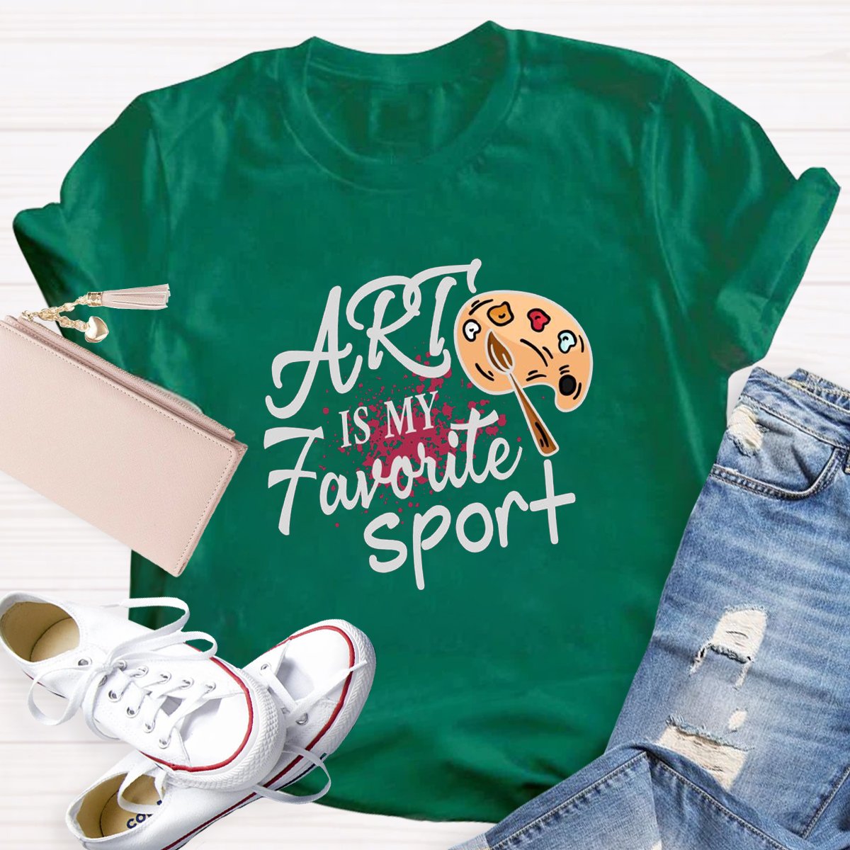 Art Is My Favorite Sport Teacher T-Shirt