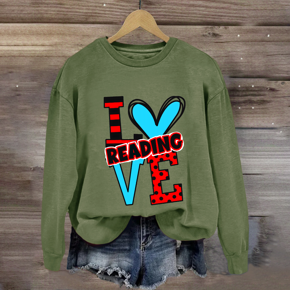 Love Reading Children's Books Teacher Sweatshirt