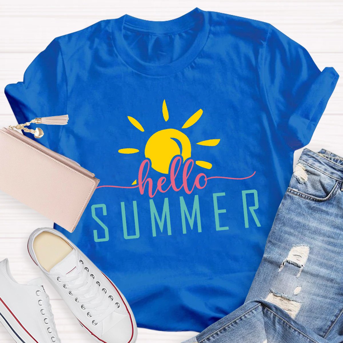 Hello Summer Teacher Graphic Tee