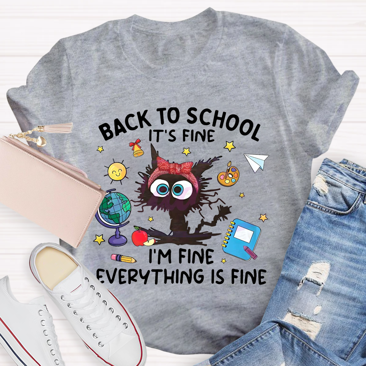 Back To School It‘s Fine I’m Fine Teacher T-Shirt