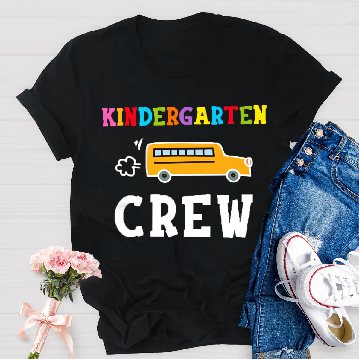 Personalized Grade School Bus Back To School T-Shirt