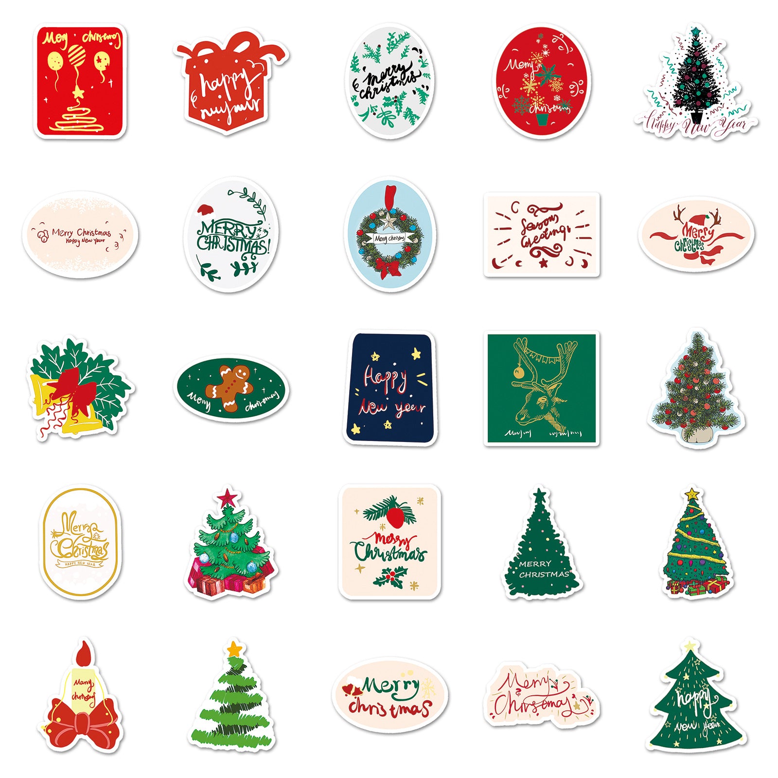 50 Christmas Doodle Stickers