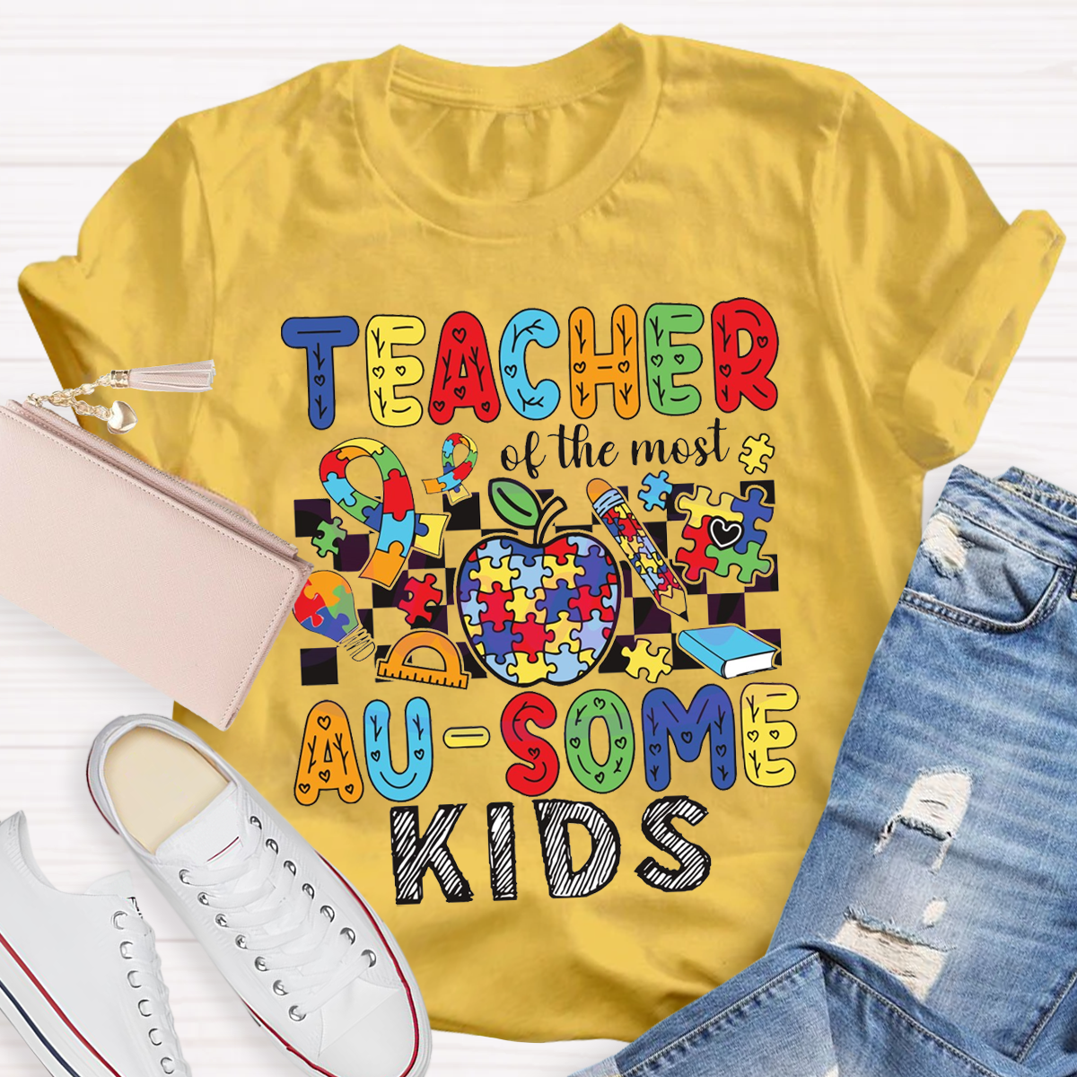 Teach Of Most Au-some Kids T-Shirt