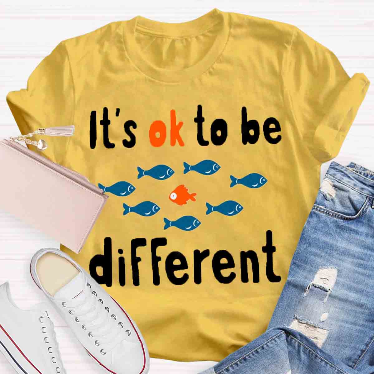 It's Ok To Be Different Teacher T-Shirt