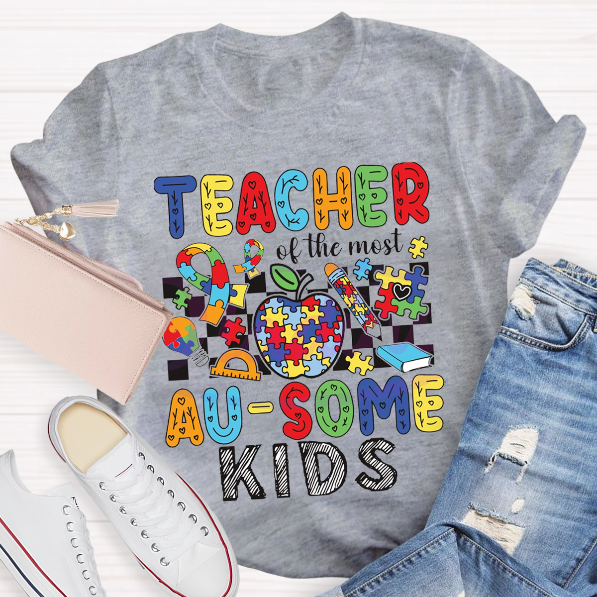 Teach Of Most Au-some Kids T-Shirt