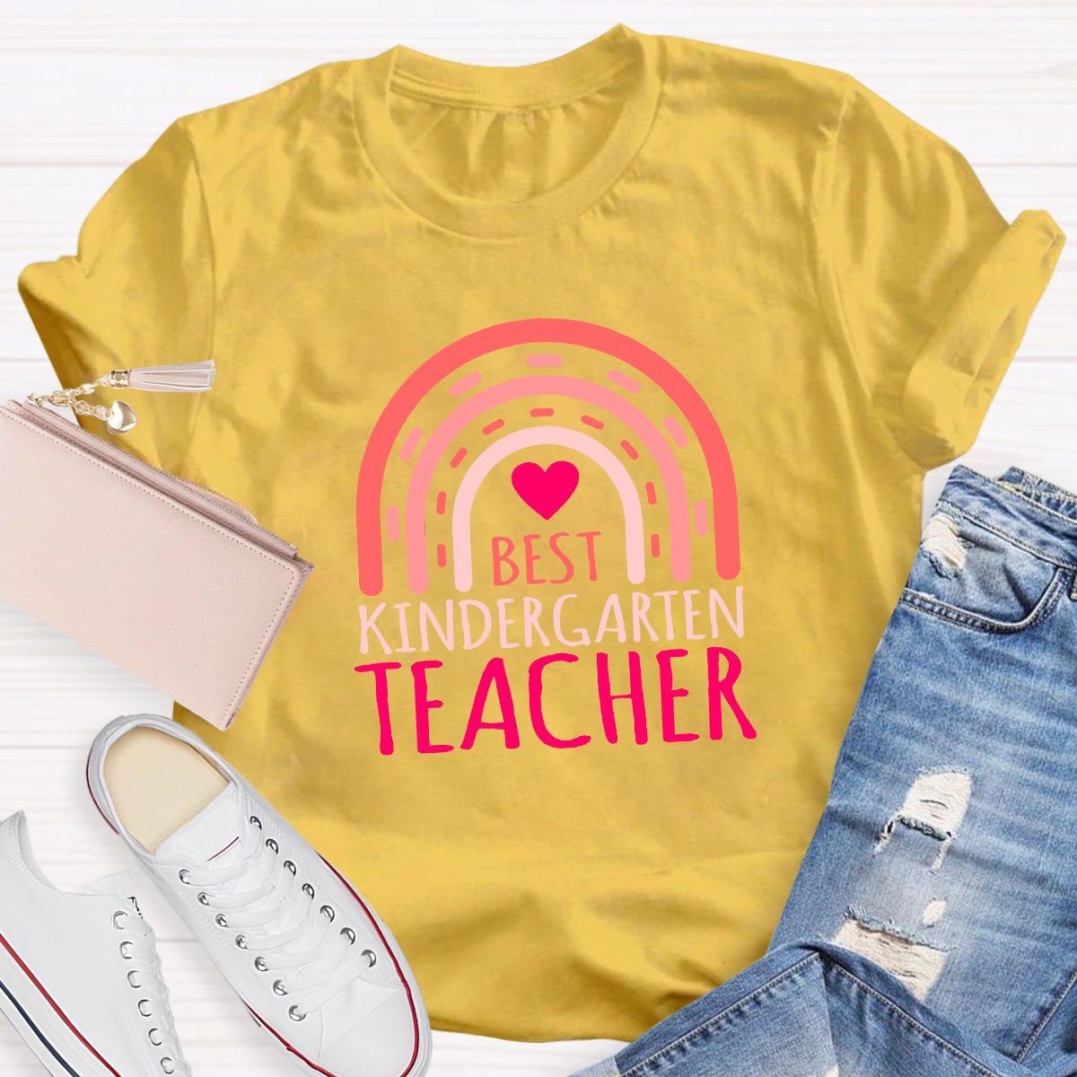 Best Kindergarten Teacher Graphic Teacher's Shirt