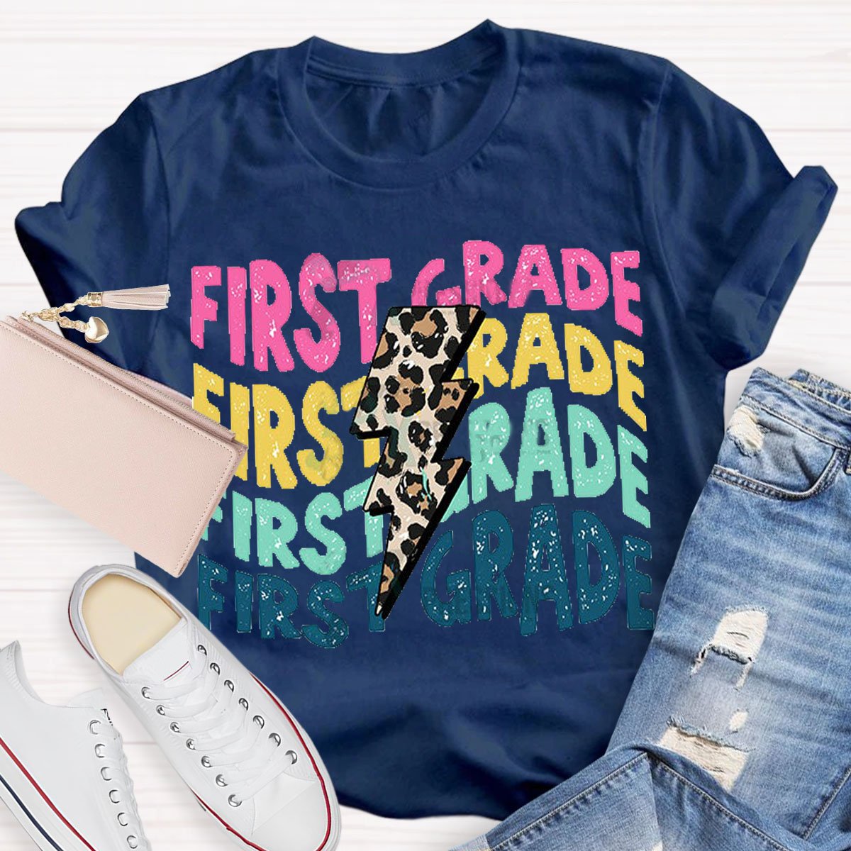 Personalized Grade Leopard print T-Shirt