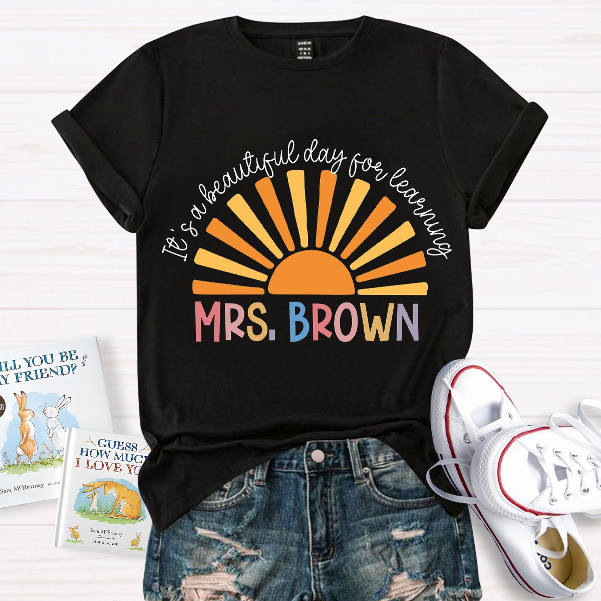 Personalized It's A Beautiful Day For Learning Teacher Shirt