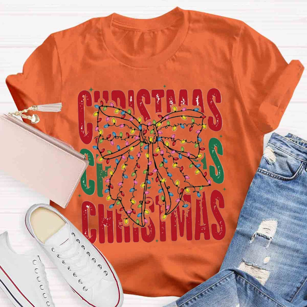 Christmas Coquette Bow T-shirt