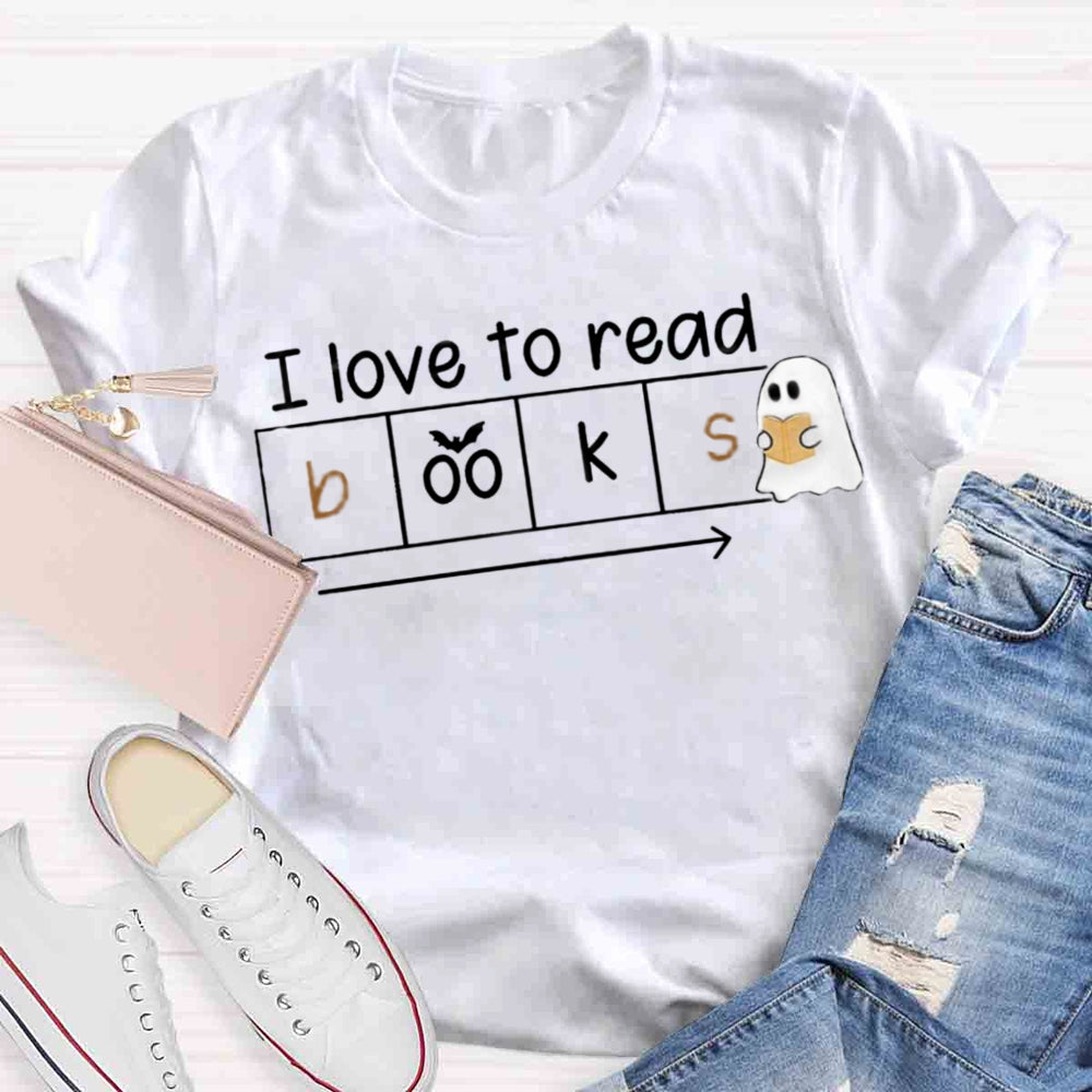 I Love To Read Books Halloween T-shirt