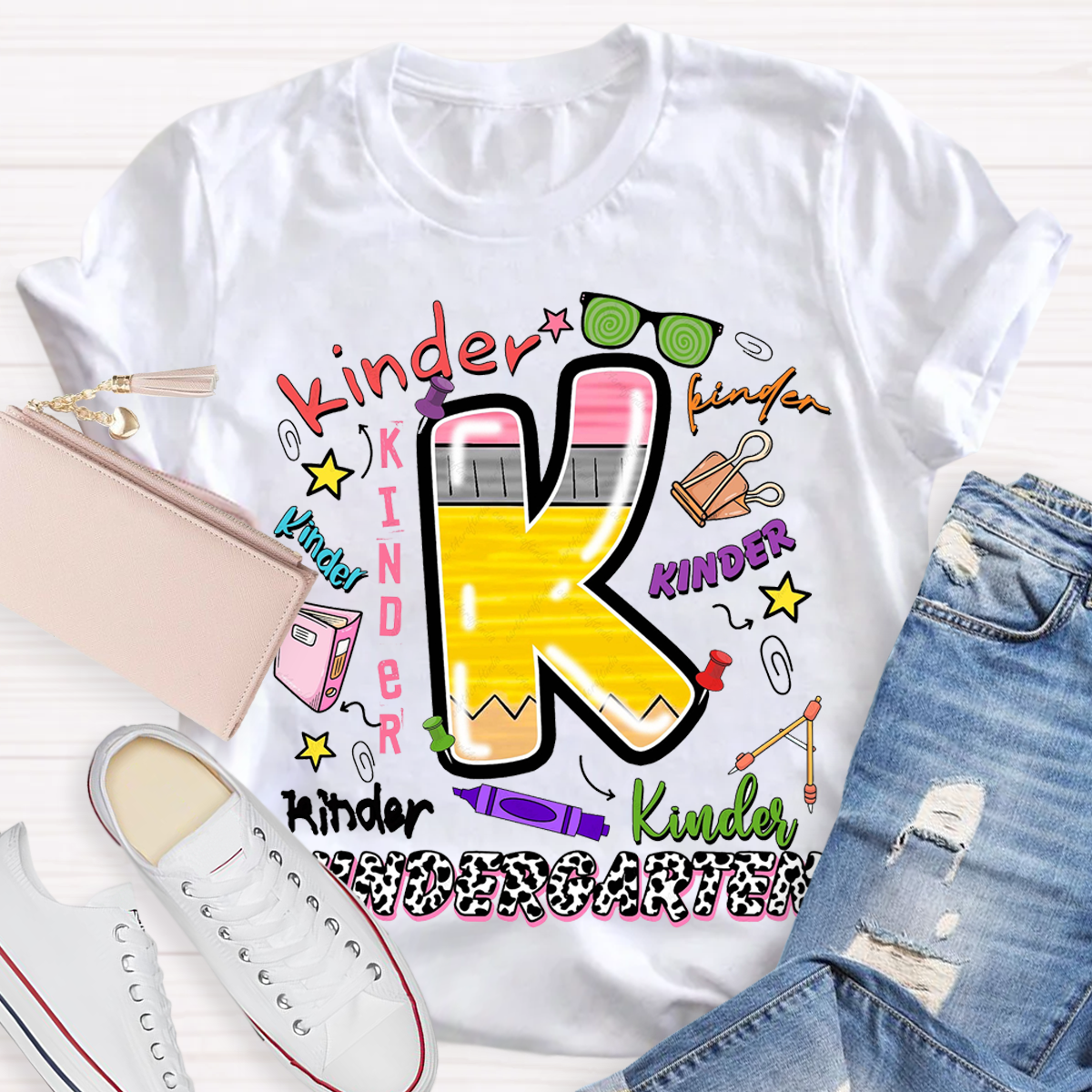 Kindergarten Graffiti Back to School T-Shirt