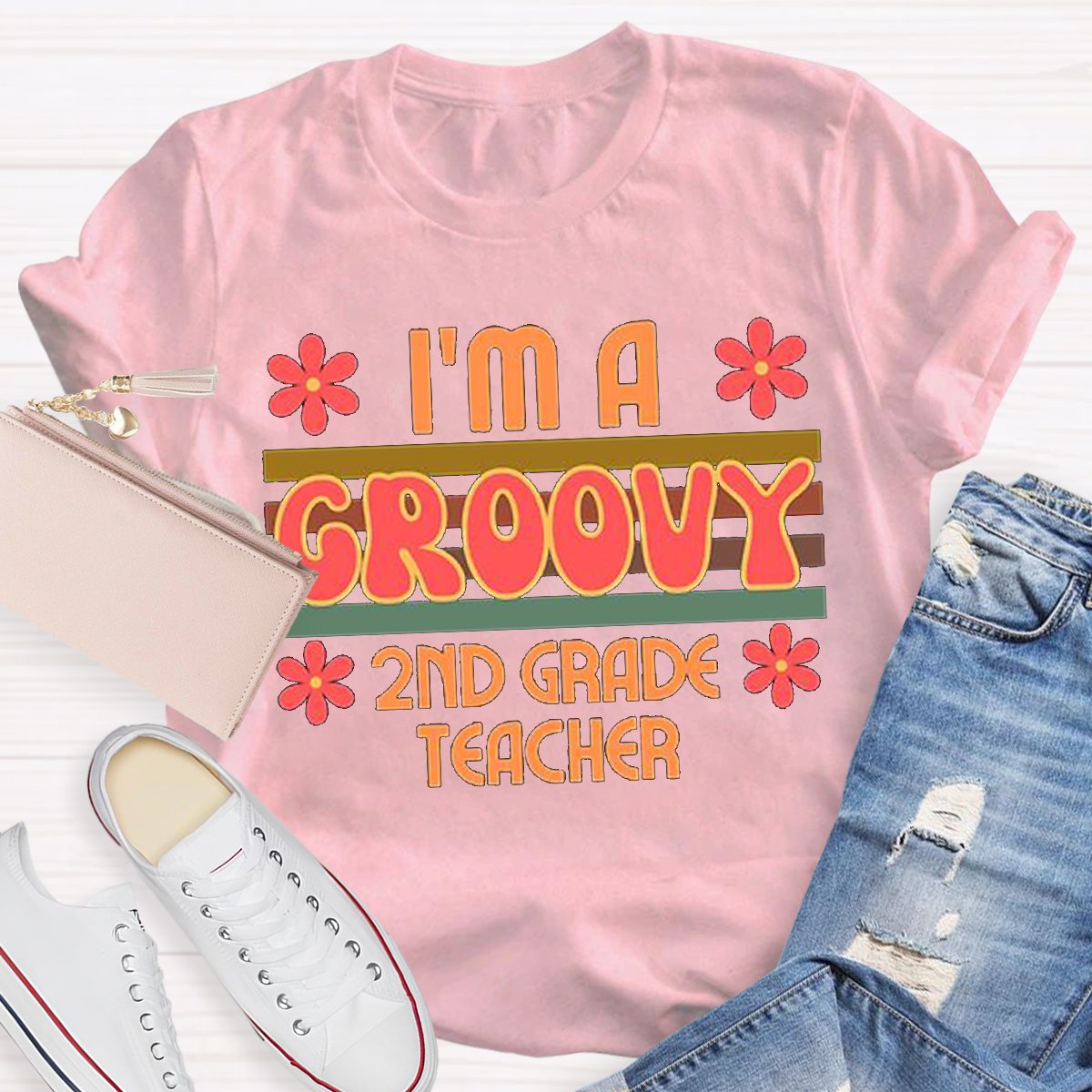 Personalized I'm A Groovy 2nd Grade Teacher Shirt