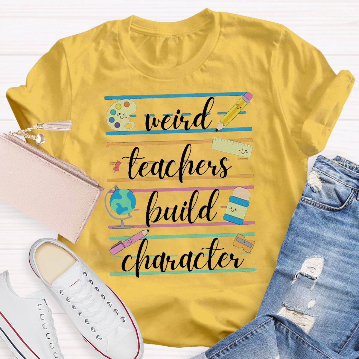 Weird Teachers Build Character Teacher Shirt