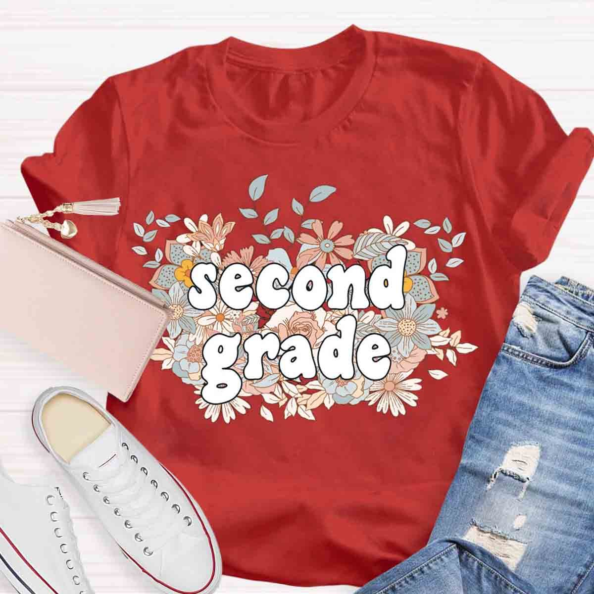 Personalized Grade Wild Flowers T-Shirt