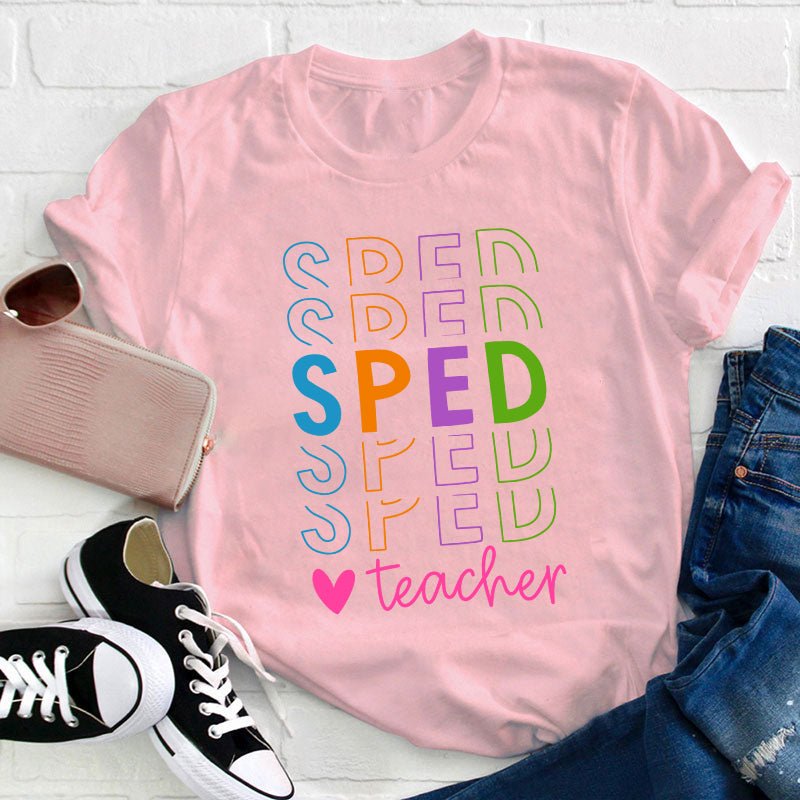 Personalized Colorful Teacher T-Shirt