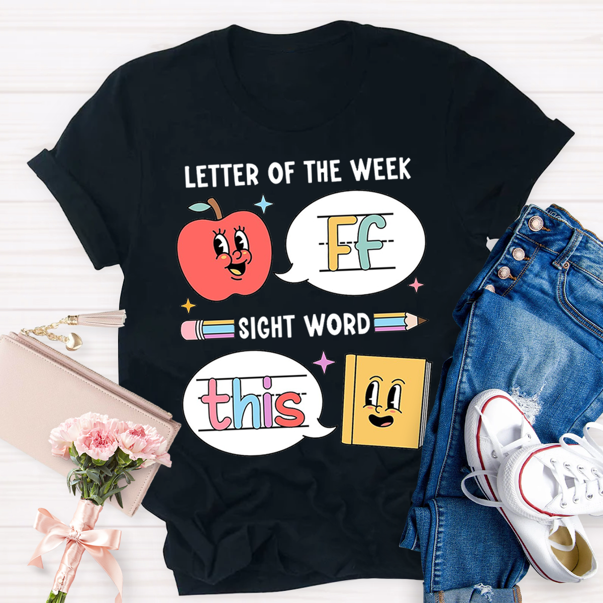 Personalized The Letter Of The Week Teacher T-Shirt