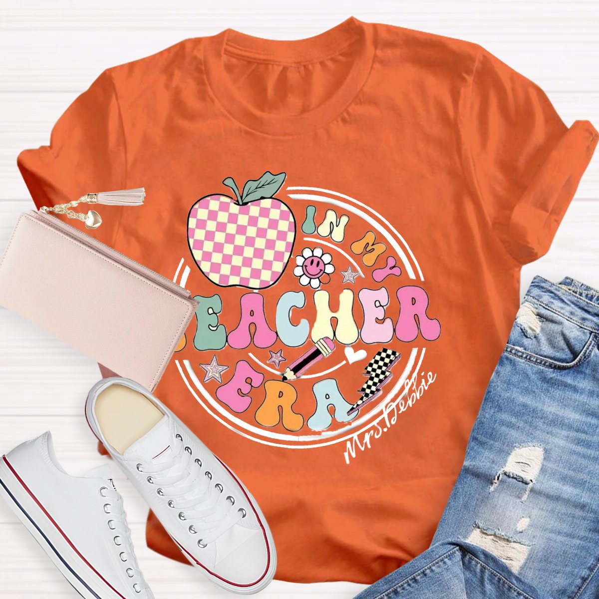 Personalized Name In My Teacher Ear Teacher Shirt